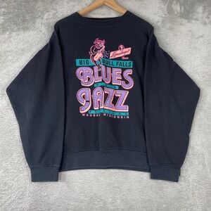 Vintage Leinenkugel Beer Sweatshirt Mens XL Bull Falls Blues Jazz 90s Wisconsin